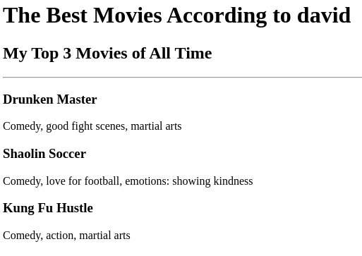 movie ranking project preview